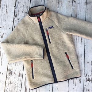 PATAGONIA RETRO DEEP PILE SHERPA FLEECE CREAM MED
